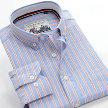 6XL 7XL 8XL 9XL 10XL High-quality Oxford Cotton Shirt 2021 Spring/Summer Classic Brand Business Casual Men's Striped Shirt 2024 - buy cheap