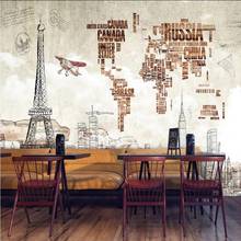 milofi custom 3D nordic map nostalgic retro large tv background wallpaper mural 2024 - buy cheap