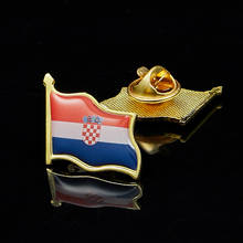 Croatia Country Flag Lapel Pin Made of Metal Souvenir Hat Men Women Waving Epoxy Flag Lapel Pin 2024 - buy cheap