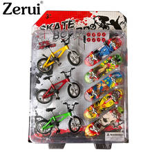 8pcs/set Mini Finger Skateboard Fingerboard Finger BMX Bicycle Set Fun Skate Boards Scooter Finger Bikes Children Toy Kids Gifts 2024 - buy cheap