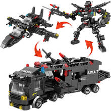 715pcs City Police Station Building Blocks Compatible Blocks City SWAT Team Truck Blocks Educational Toy For Boys Gift I0306 2024 - buy cheap