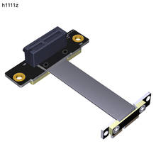 Riser-Cable de extensión PCIE x1, Dual, 90 grados, PCI-E, PCI Express, 1X a 1X, ranura, extensor de tarjeta, Cables de cinta vertical para minero de Bitcoin 2024 - compra barato