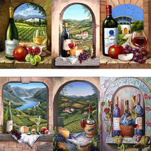 DIY Wine Window Full Square Drill Diamond Painting Colorful Handmade Cross Stitch Kits Embroidery Mosaic Home Room Wall Decor 2024 - buy cheap