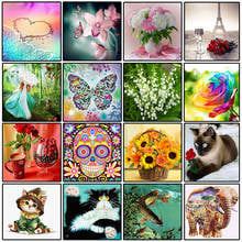 Алмазная мозаика 5d "сделай сам" с изображением цветов, животных, вышивка крестиком, украшение для дома картина, алмазная вышивка 2024 - купить недорого