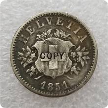 SUÍÇA Billon 1851-BB 20 rappen COIN COPIAR moedas comemorativas-moedas réplica medalha moedas colecionáveis 2024 - compre barato