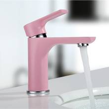 Vidric Pink Love Color Bathroom Sink Faucet hot and cold Crane Brass Basin Faucet White or black Sink Faucet Single Handle water 2024 - buy cheap