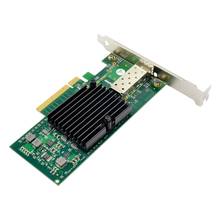 Adaptador de servidor de fibra gigabit pci-e x8, 10gbe single sfp + fibra lc para 82599en chip 2024 - compre barato