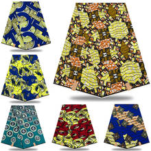 African Wax Fabric 100% cotton High Quality African Real Wax Print Fabric Ankara Wax For Sewing 6yards Women Fabric TG8574 2024 - buy cheap