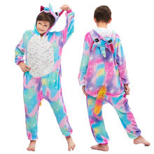 Novo inverno meninos pijamas animais meninas arco-íris glitter unicórnio pijamas cobertor pijamas pijamas unicórnio 2024 - compre barato