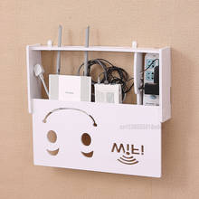 Caja de almacenamiento de enrutador Wifi, estante de montaje en pared de PVC tallado hueco, sin perforaciones, resistente al agua y duradero 2024 - compra barato