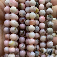 6-12mm Natural Pink Opal Stone Beads 15'' Round Green DIY Loose Beads For Jewelry Making Women Beads Bracelet Necklace Gift 2024 - buy cheap