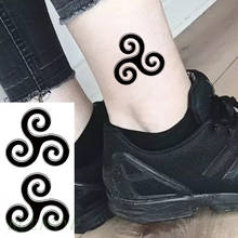 Waterproof Temporary Tattoo Sticker Chinese cloud pattern flower black small tatto flash tatoo fake tattoos for men women kid 2024 - buy cheap