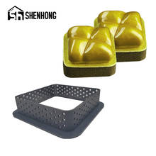 Shenhong 1 pçs forma quadrada de plástico ovo tart perfurado bolo anel francês sobremesa molde frutas biscoitos pastelaria cozinha cozimento moldes 2024 - compre barato