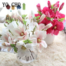 YO CHO Wedding Flower DIY Bouquet Silk Magnolia Artificial Flower Single Branch Fake Orchid Home Party Wedding Table Decorations 2024 - buy cheap