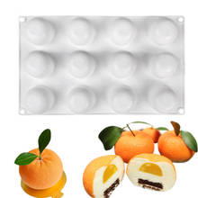 Orange Shape Mousse Silicone Cake Mold For Baking Pastry Chocolates Ice Cream Mould Dessert Molds Bakeware 15-Cavity 2024 - buy cheap