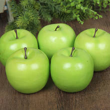 10 шт. 8 см размер искусственный фруктовый пластик искусственный фрукт искусственное Зеленое яблоко и Искусственный пластик имитация зеленого яблока 2024 - купить недорого