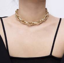 Collar de cadena de metal pesado Punk para mujer, joyería de Moda Gótica, Gargantilla 2024 - compra barato