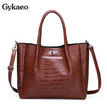 Gykaeo European and American Style Street Vintage Tote Bags Handbags Women Famous Brands PU Leather Large Capacity Shoulder Bag 2024 - buy cheap