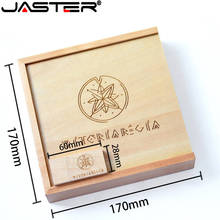 JASTER photography gift USB maple Wooden+box Photography LOGO 64GB usb flash drive pendrive 4GB 8GB 16GB 32GB USB 2.0 2024 - buy cheap