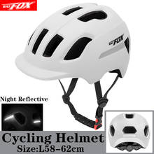 Batfox capacete de bicicleta aero tt, capacete feminino e masculino com alça refletora, capacetes de bicicleta mtb, capacetes de ciclismo de montanha e de estrada 2024 - compre barato