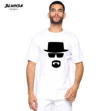 BLWHSA Heisenberg Printing T Shirt Men Short Sleeve Summer T-shirts Fashion Brand Breaking Bad Printed Cool T-Shirt For Male 2024 - buy cheap