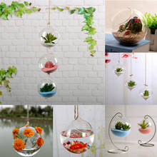 Transparent Clear Glass Flower Plant Stand Hanging Vase Planter Terrarium Container Home Garden Office Decor 2024 - buy cheap