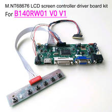 Controlador de pantalla para ordenador portátil B140RW01 V.0/V.1, tarjeta de unidad de 14 pulgadas, 40 Pines, LVDS, 1600x900, VGA + DVI, DIY 2024 - compra barato