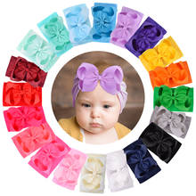 Lovely Baby Headband Cotton Turban Flower Newborn Headbands For Girl Wide Elastic Kids Toddler Ribbon Hair Band Hair Accessories 2024 - buy cheap