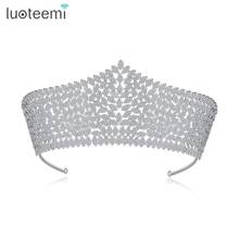 LUOTEEMI Royal Princess Queen Hairwaer Tiaras for Women Wedding Engagement Fashion Jewelry Crown Hair Accessories Christmas Gift 2024 - buy cheap