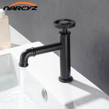Basin Faucet Industrial Style Brass Matte Black Bathroom Sink Faucet Single Hole Basin single Cold Water Tap torneira  B621 2024 - buy cheap