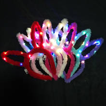 Clothes Accessories LED Lovely Headband Girls Color Plush Rabbit Ear Head Cosplay Adult Kids Party Hairband Hair Accessories 2023 - buy cheap