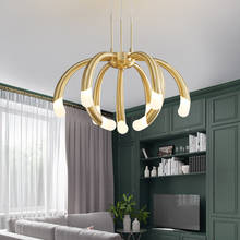 Nordic cobre sala de estar lustre moderno e minimalista sala de jantar luz luxo criativo quarto casa lâmpada 2024 - compre barato