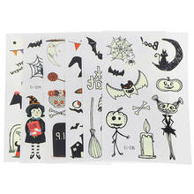 1PCS Ghost For Kids Fake Tattoo Witch Glowing in Dark Halloween Luminous Tattoo Waterproof Temporary Tattoo Stickers 2024 - buy cheap