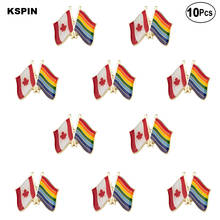Canada & Rainbow Flag Lapel Pin Flag badge Brooch Pins Badges 10Pcs a Lot 2024 - buy cheap