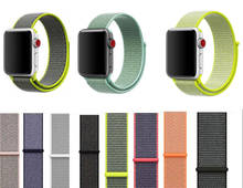 Нейлоновый ремешок для часов, спортивный ремешок для Apple Watch, 42 мм, 44 мм, 38 мм, 40 мм, iwatch 5 2024 - купить недорого