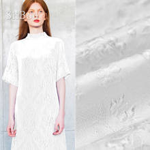 Роскошная белая рельефная Цветочная жаккардовая парчовая ткань для платья пальто 3D Цветочная жаккардовая ткань tejido stoffen SP5660 2024 - купить недорого