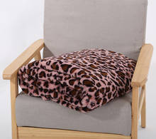 Pele sintética de leopardo super macia, pele falsa elegante, confortável com cobertor de lance macio, colcha longa de desordenado, lençol de cama quente 2024 - compre barato