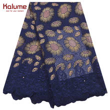 Kalume Embroidery African Swiss Cotton Lace Fabric Most Fashion Nigerian Swiss Voile Lace In Switzerland Stones For Dress F2179 2024 - buy cheap