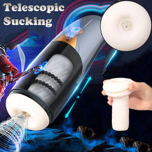 New Automatic Telescopic Male Masturbator 5 Adjustable Modes Pussy Moaning Masturbator Cup Adult Electric Climax Sex Toy For Men 2024 - buy cheap