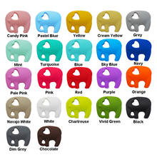 Chenkai 10PCS Silicone Elephant Teether DIY BPA Free Baby Animal Pacifier Dummy Nursing Soother Sensory charm toy Accessories 2024 - buy cheap