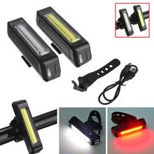Luz LED de advertencia delantera y trasera para bicicleta, recargable vía USB, para ciclismo 2024 - compra barato