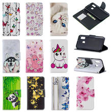 Cute Cat Unicorn Panda Puppy Leather Flip Case For Samsung A10S A20S A30S A50S A51 A71 A10 A20 A20E A30 A40 A50 A70 A80 Case 2024 - buy cheap