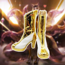 Cosplay LOL KDA Ahri Cosplay Shoes Costume Women Kaisa Prestige Edition Golden Boots 2024 - buy cheap