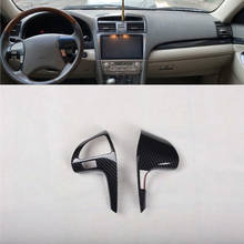 Cubierta de volante Interior de coche, molduras de estilo de coche, molduras de fibra de carbono ABS para TOYOTA Camry 2006-2011, 2 piezas 2024 - compra barato