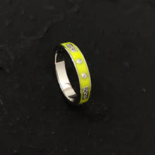 UMGODLY модное кольцо желтого цвета LOVE Morse кодовое кольцо с цветными циркониевыми камнями женские роскошные брендовые ювелирные изделия 2024 - купить недорого