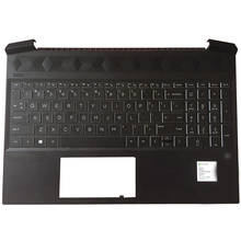 Capa para computador laptop hp pavilion gamer, 15-ec, 15-ec0000, com descanso para as mãos, teclado retroiluminado americano, 95% 2024 - compre barato