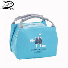 Fengdong insulated lunch bag for kids cute portable storage food bag thermal cooler picnic bag box waterproof school tote bag 2024 - buy cheap