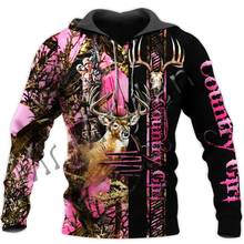 Country Girl Hunting Deer Hunter Animal Camo Fashion Sweatshirt 3D Print Men Women Colorful Casual Hoodie /Jacket/ Harajuku S-37 2024 - buy cheap