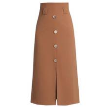 2021 autumn winter high waist woolen skirt women package hip a-line knee-elngth skirt 2024 - buy cheap