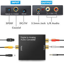 Conversor/decodificador de sinal, 3.5mm, digital, fibra óptica, amplificador de áudio analógico estéreo adaptador 2024 - compre barato